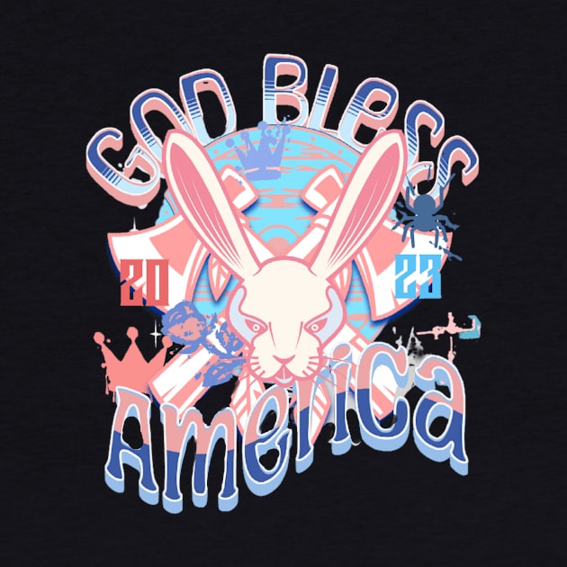 God bless America - rabbit tshirt 2023 by Art_dorabox